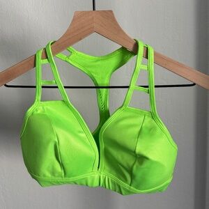Alo Yoga Neon Green Padded Sports Bra (Size S)